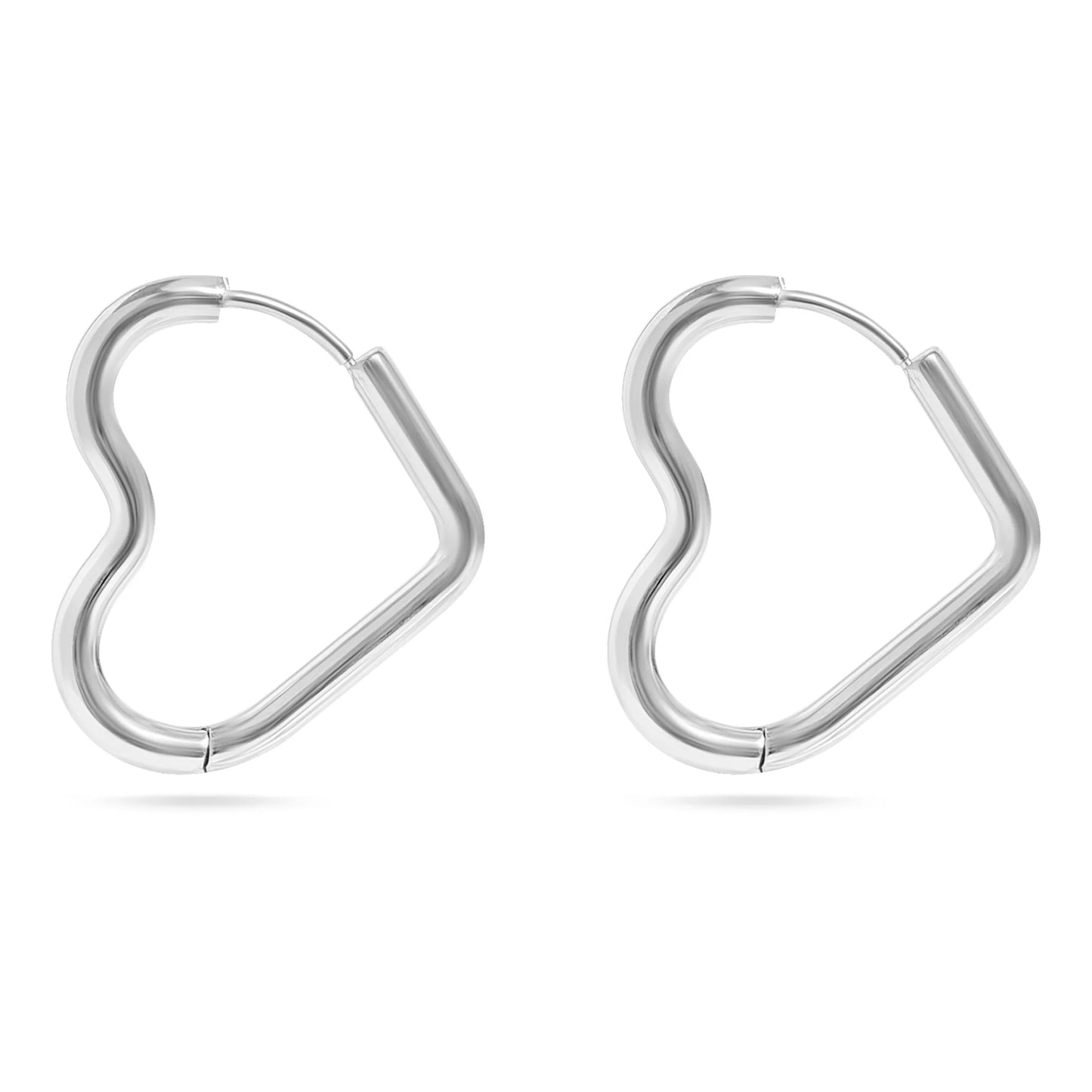 Heart Hoop Earrings