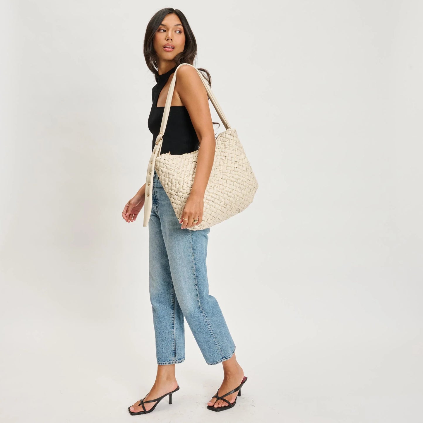 Woven Crossbody - Oatmilk