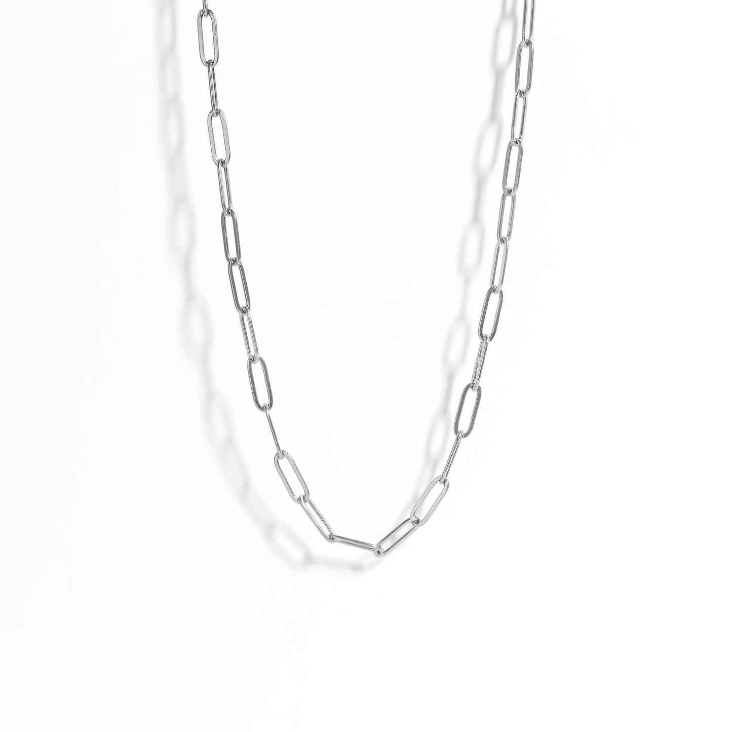 Charm Bar Paperclip Necklace 4mm