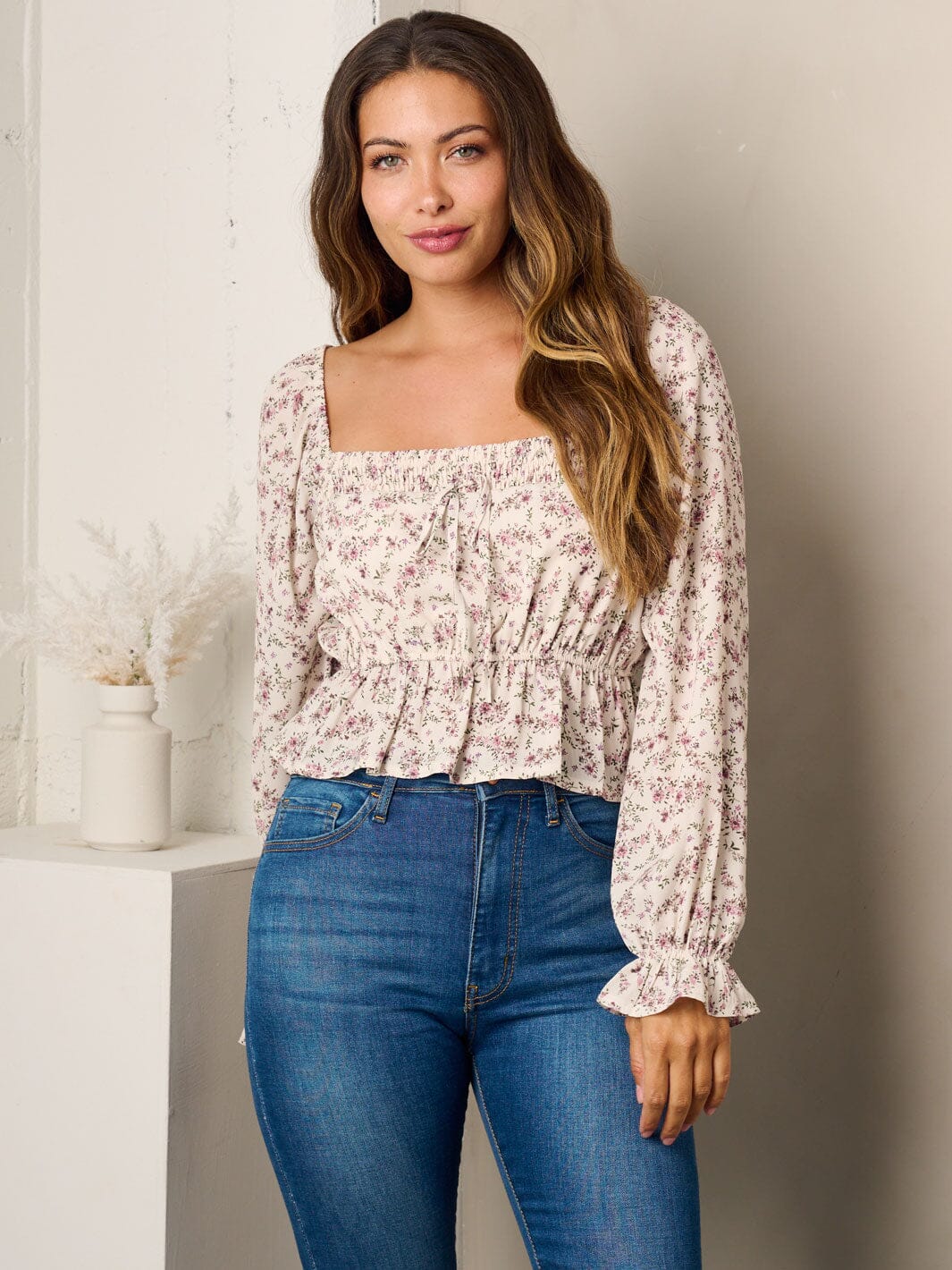 Floral Peplum Blouse